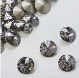Zdjęcie - Swarovski rivoli stone silver patina 10mm